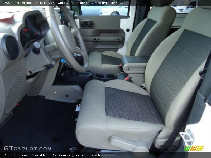 Stone White / Dark Slate Gray/Medium Slate Gray 2008 Jeep Wrangler X 4x4