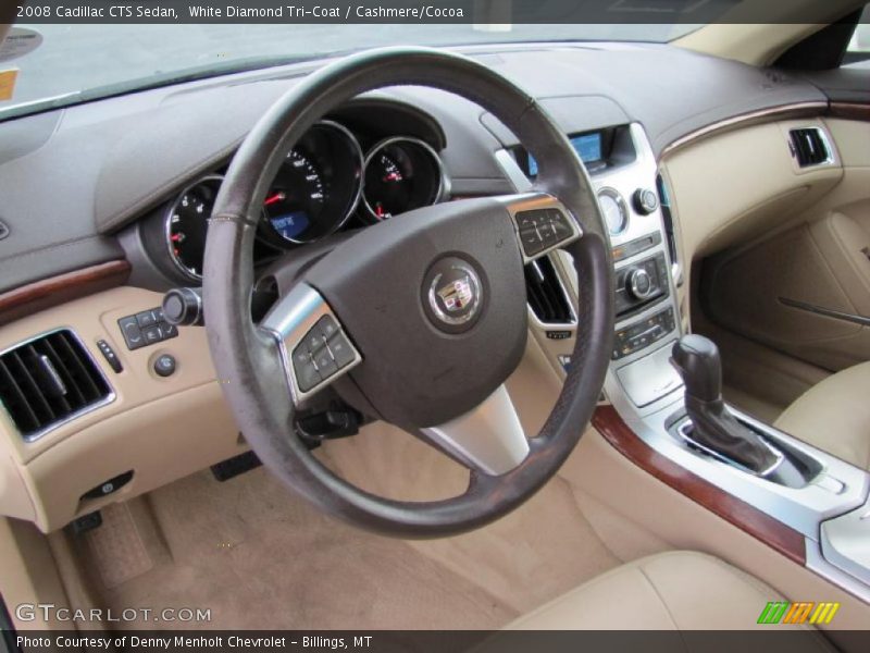 White Diamond Tri-Coat / Cashmere/Cocoa 2008 Cadillac CTS Sedan