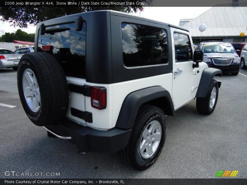 Stone White / Dark Slate Gray/Medium Slate Gray 2008 Jeep Wrangler X 4x4