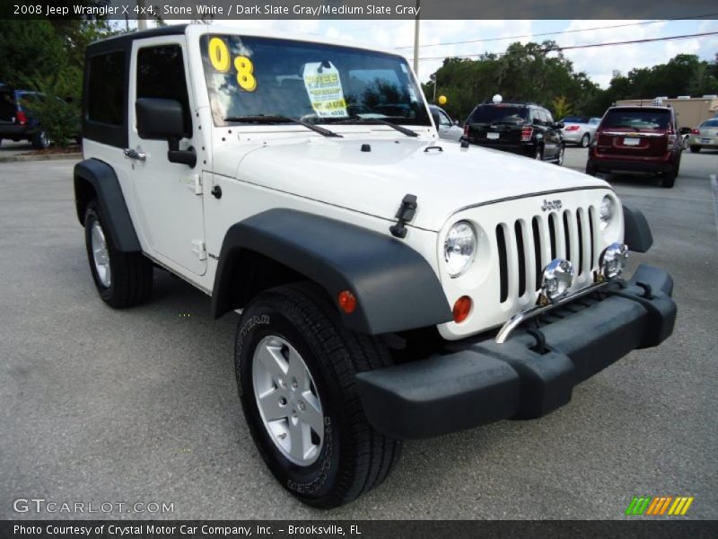 Stone White / Dark Slate Gray/Medium Slate Gray 2008 Jeep Wrangler X 4x4