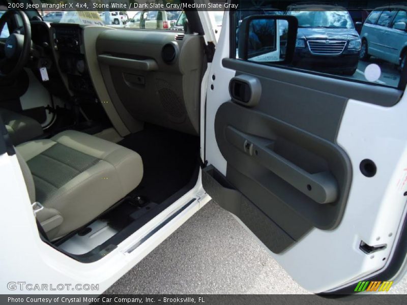 Stone White / Dark Slate Gray/Medium Slate Gray 2008 Jeep Wrangler X 4x4