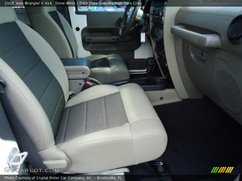 Stone White / Dark Slate Gray/Medium Slate Gray 2008 Jeep Wrangler X 4x4