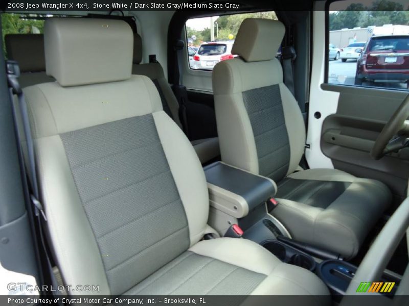 Stone White / Dark Slate Gray/Medium Slate Gray 2008 Jeep Wrangler X 4x4