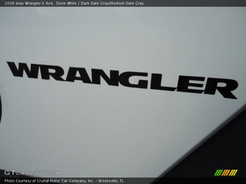 Stone White / Dark Slate Gray/Medium Slate Gray 2008 Jeep Wrangler X 4x4
