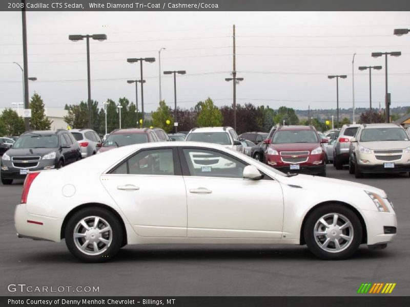 White Diamond Tri-Coat / Cashmere/Cocoa 2008 Cadillac CTS Sedan