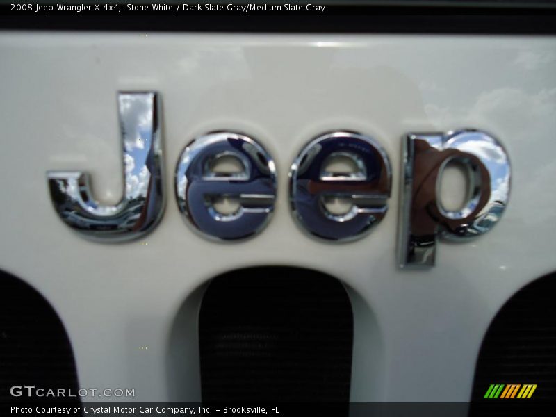 Stone White / Dark Slate Gray/Medium Slate Gray 2008 Jeep Wrangler X 4x4