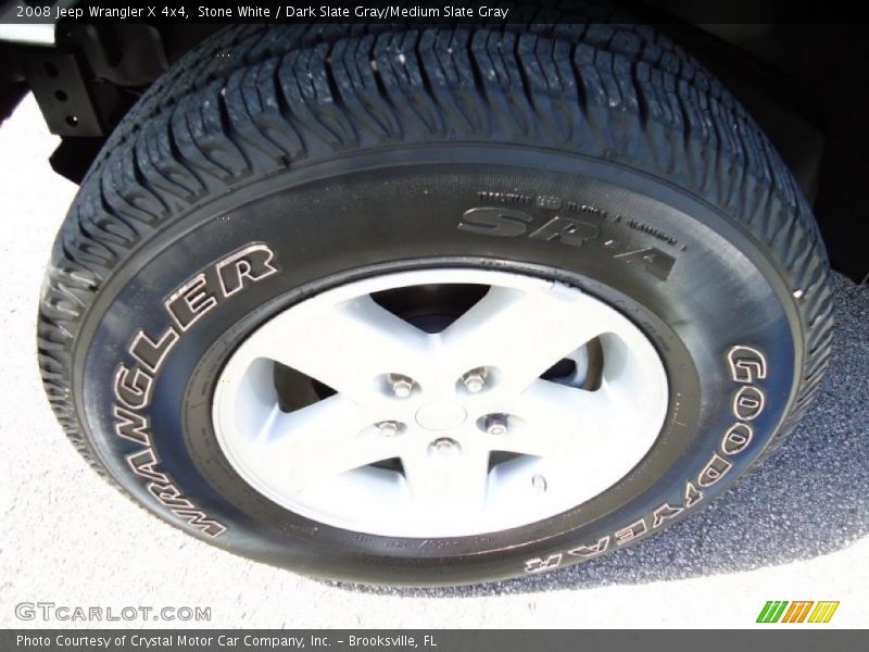 Stone White / Dark Slate Gray/Medium Slate Gray 2008 Jeep Wrangler X 4x4