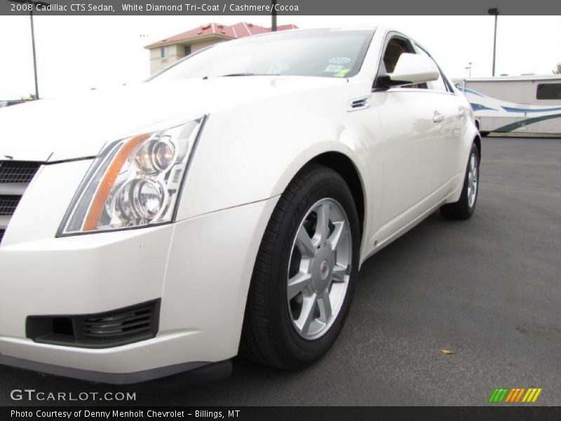 White Diamond Tri-Coat / Cashmere/Cocoa 2008 Cadillac CTS Sedan