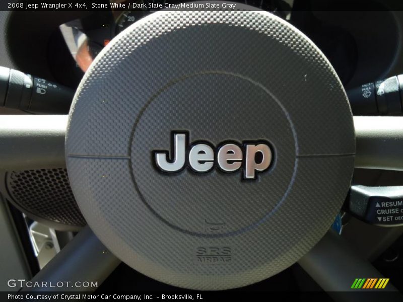 Stone White / Dark Slate Gray/Medium Slate Gray 2008 Jeep Wrangler X 4x4