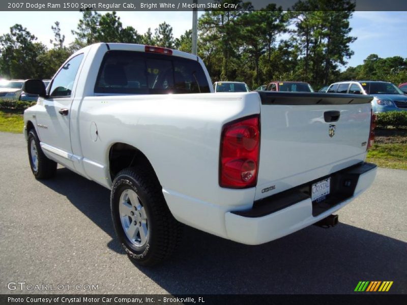 Bright White / Medium Slate Gray 2007 Dodge Ram 1500 Sport Regular Cab