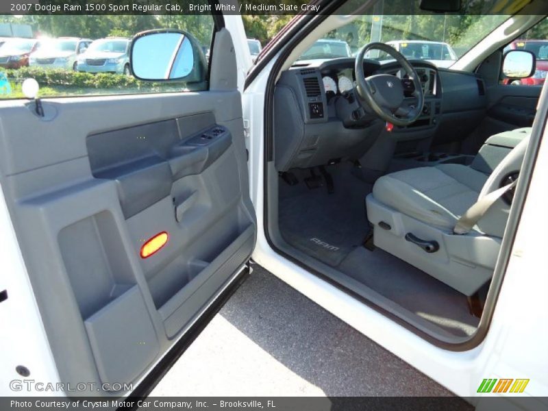 Bright White / Medium Slate Gray 2007 Dodge Ram 1500 Sport Regular Cab