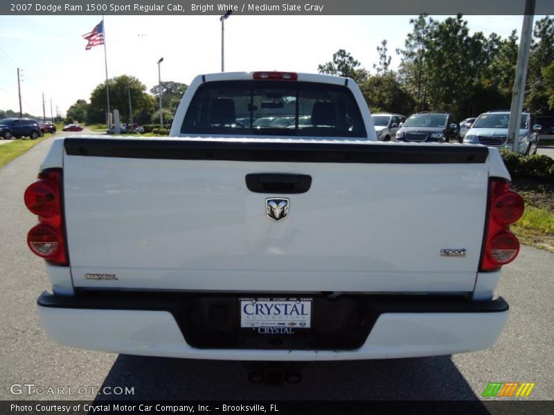 Bright White / Medium Slate Gray 2007 Dodge Ram 1500 Sport Regular Cab