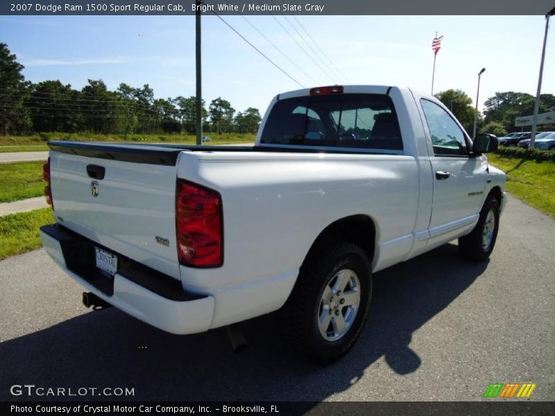 Bright White / Medium Slate Gray 2007 Dodge Ram 1500 Sport Regular Cab