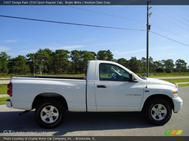 Bright White / Medium Slate Gray 2007 Dodge Ram 1500 Sport Regular Cab