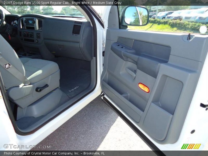 Bright White / Medium Slate Gray 2007 Dodge Ram 1500 Sport Regular Cab