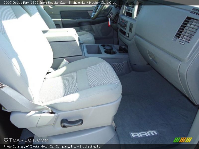 Bright White / Medium Slate Gray 2007 Dodge Ram 1500 Sport Regular Cab