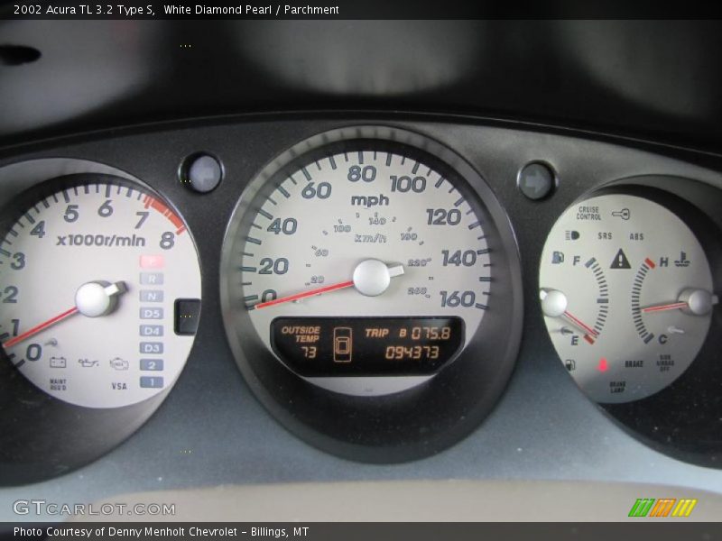 White Diamond Pearl / Parchment 2002 Acura TL 3.2 Type S