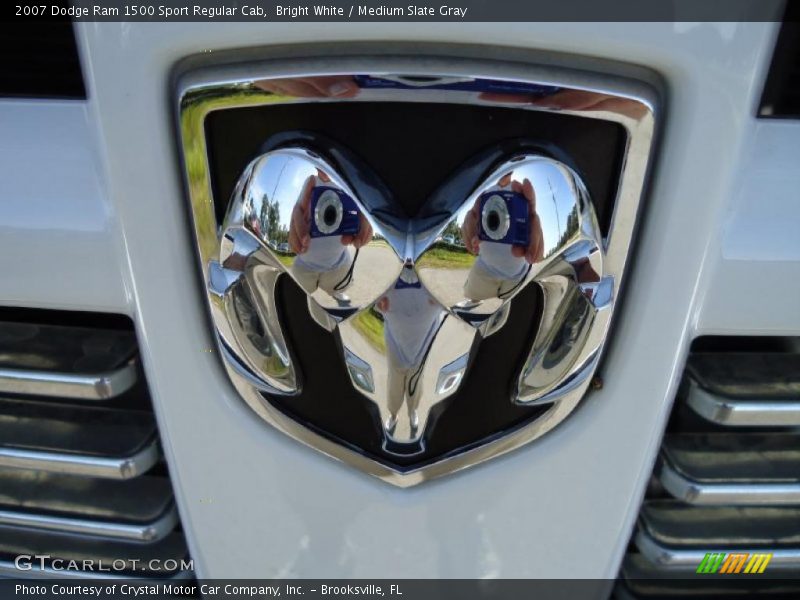 Bright White / Medium Slate Gray 2007 Dodge Ram 1500 Sport Regular Cab