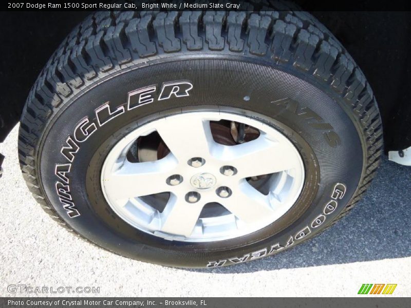 Bright White / Medium Slate Gray 2007 Dodge Ram 1500 Sport Regular Cab