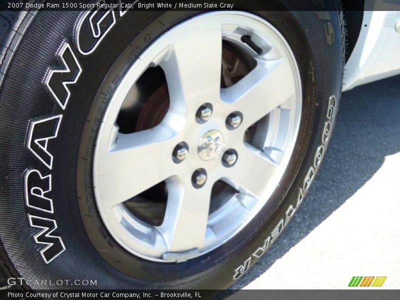 Bright White / Medium Slate Gray 2007 Dodge Ram 1500 Sport Regular Cab