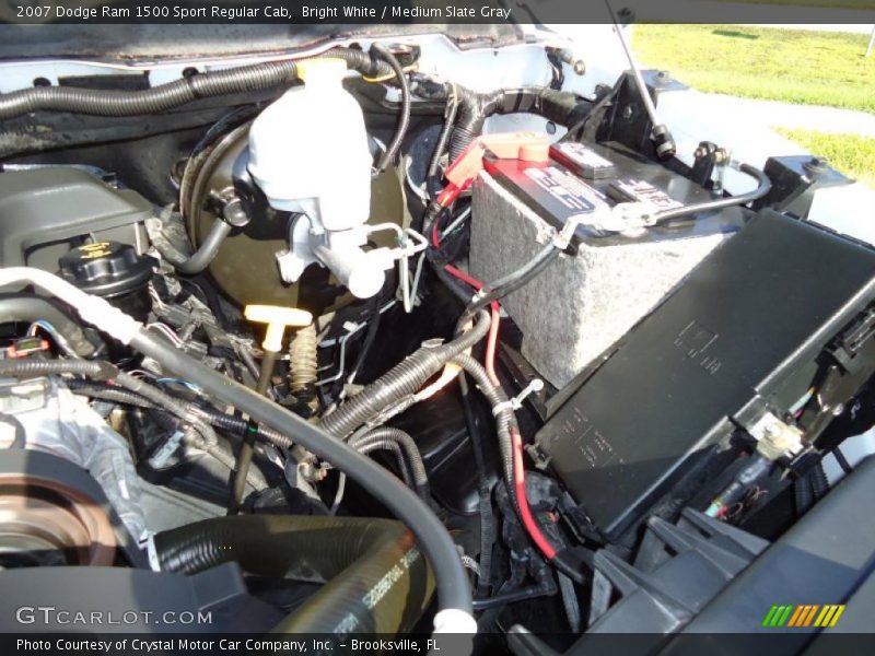 Bright White / Medium Slate Gray 2007 Dodge Ram 1500 Sport Regular Cab