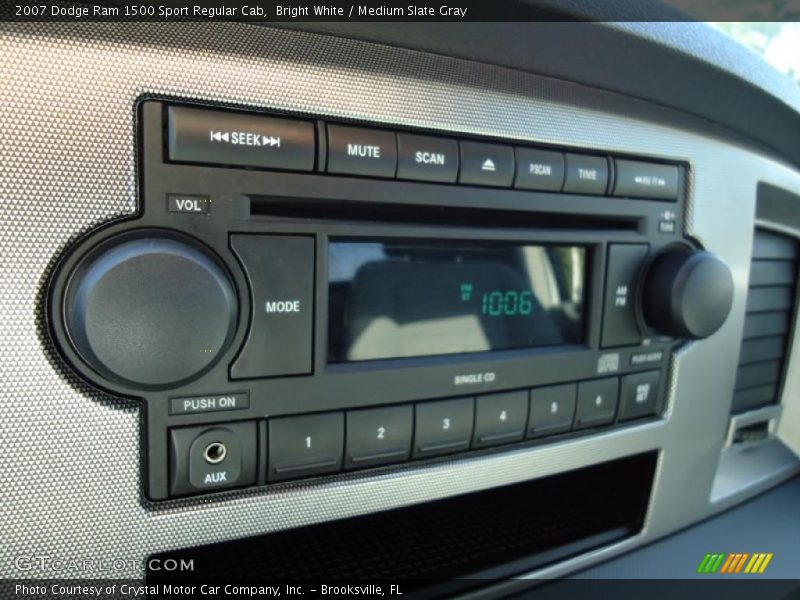 Bright White / Medium Slate Gray 2007 Dodge Ram 1500 Sport Regular Cab
