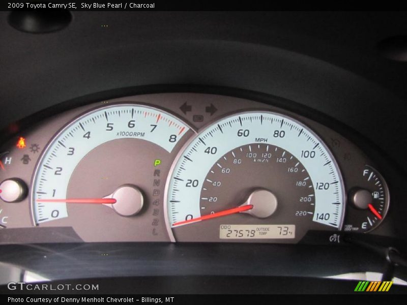 Sky Blue Pearl / Charcoal 2009 Toyota Camry SE