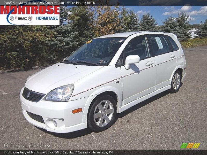 White Pearl / Black 2005 Suzuki Aerio SX AWD Sport Wagon
