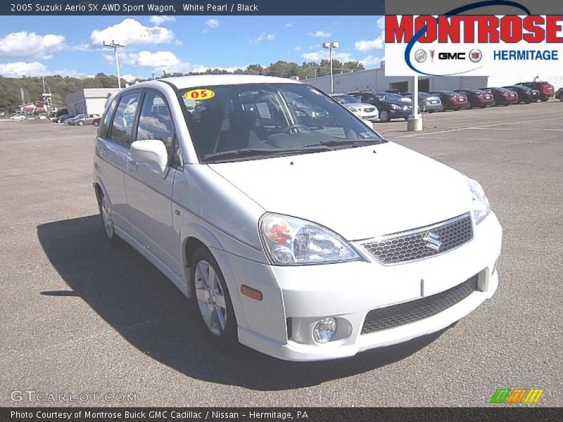 White Pearl / Black 2005 Suzuki Aerio SX AWD Sport Wagon