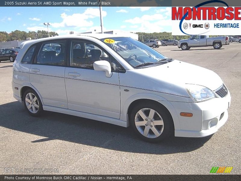 White Pearl / Black 2005 Suzuki Aerio SX AWD Sport Wagon