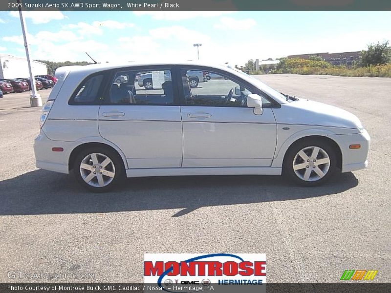 White Pearl / Black 2005 Suzuki Aerio SX AWD Sport Wagon