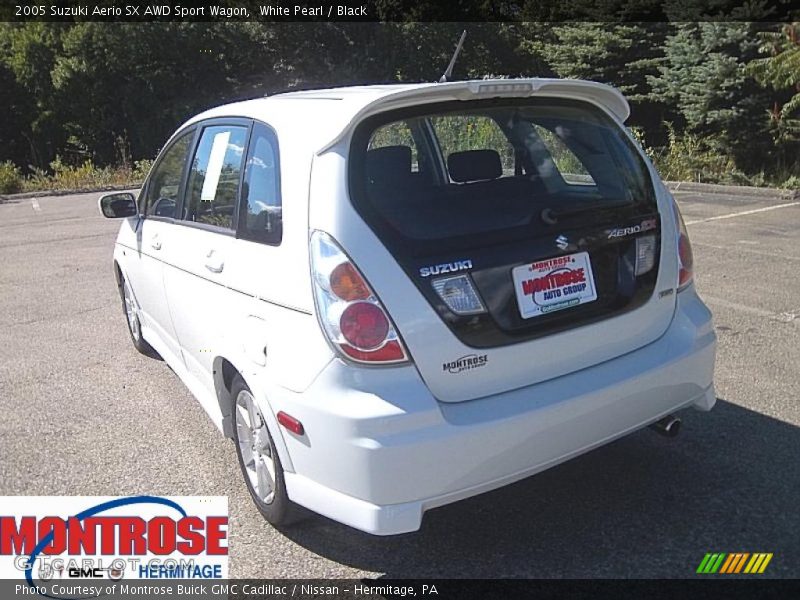 White Pearl / Black 2005 Suzuki Aerio SX AWD Sport Wagon