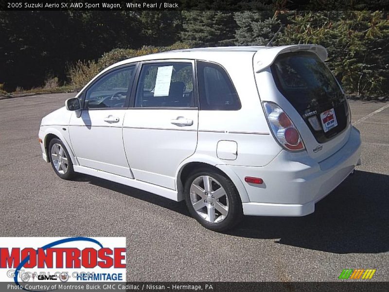 White Pearl / Black 2005 Suzuki Aerio SX AWD Sport Wagon