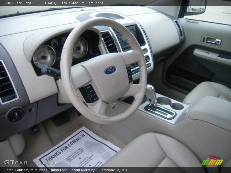 Black / Medium Light Stone 2007 Ford Edge SEL Plus AWD