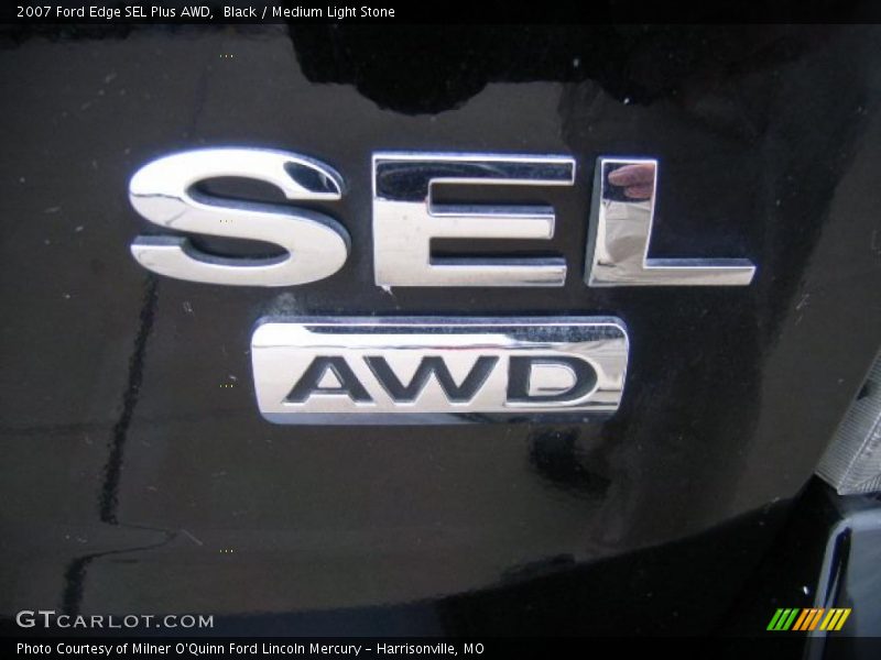 Black / Medium Light Stone 2007 Ford Edge SEL Plus AWD
