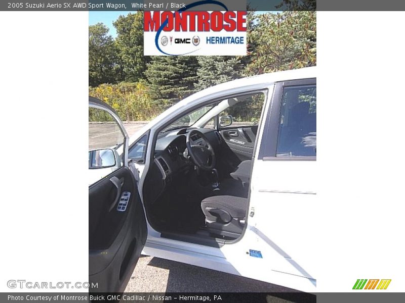 White Pearl / Black 2005 Suzuki Aerio SX AWD Sport Wagon