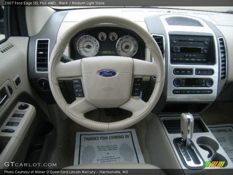 Black / Medium Light Stone 2007 Ford Edge SEL Plus AWD