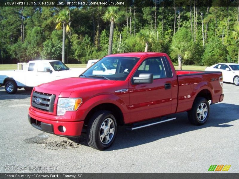 Bright Red / Stone/Medium Stone 2009 Ford F150 STX Regular Cab