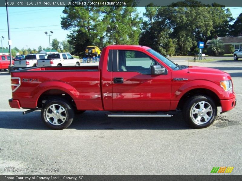 Bright Red / Stone/Medium Stone 2009 Ford F150 STX Regular Cab