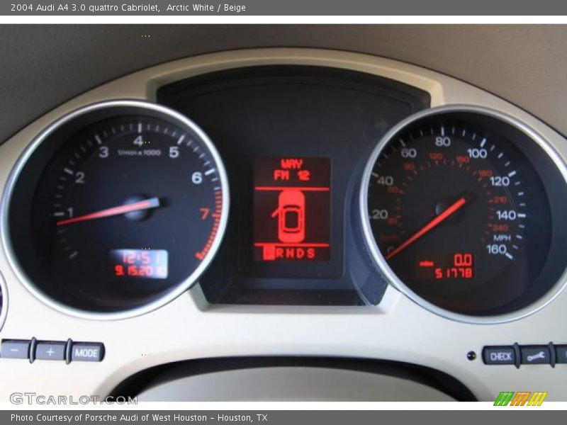 Arctic White / Beige 2004 Audi A4 3.0 quattro Cabriolet