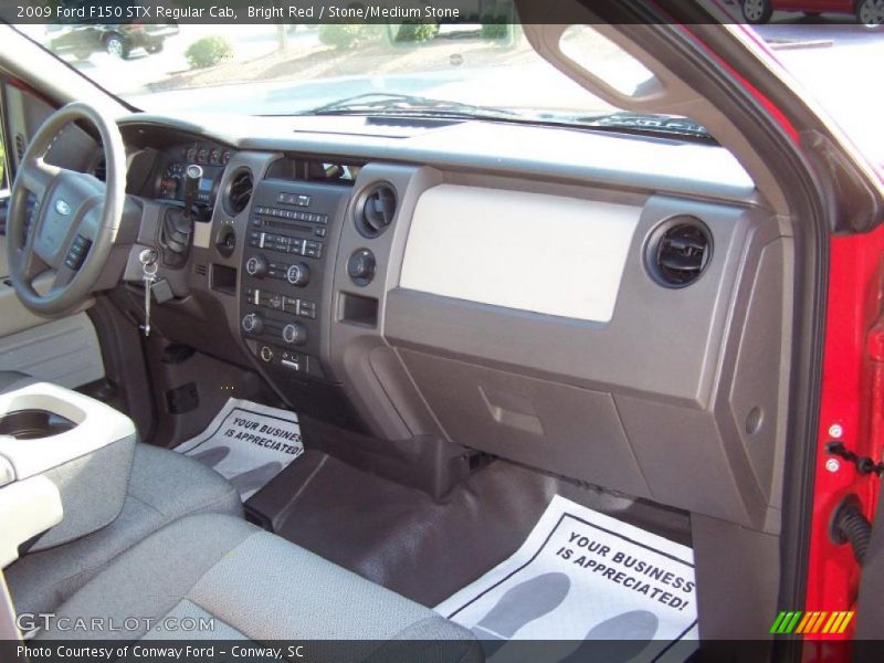 Bright Red / Stone/Medium Stone 2009 Ford F150 STX Regular Cab