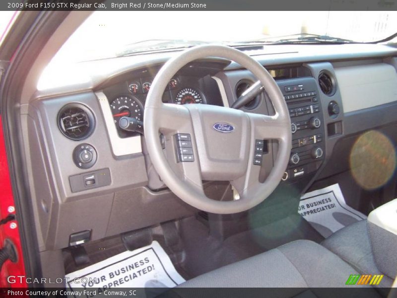 Bright Red / Stone/Medium Stone 2009 Ford F150 STX Regular Cab