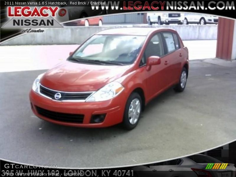 Red Brick / Charcoal 2011 Nissan Versa 1.8 S Hatchback