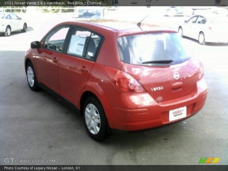 Red Brick / Charcoal 2011 Nissan Versa 1.8 S Hatchback