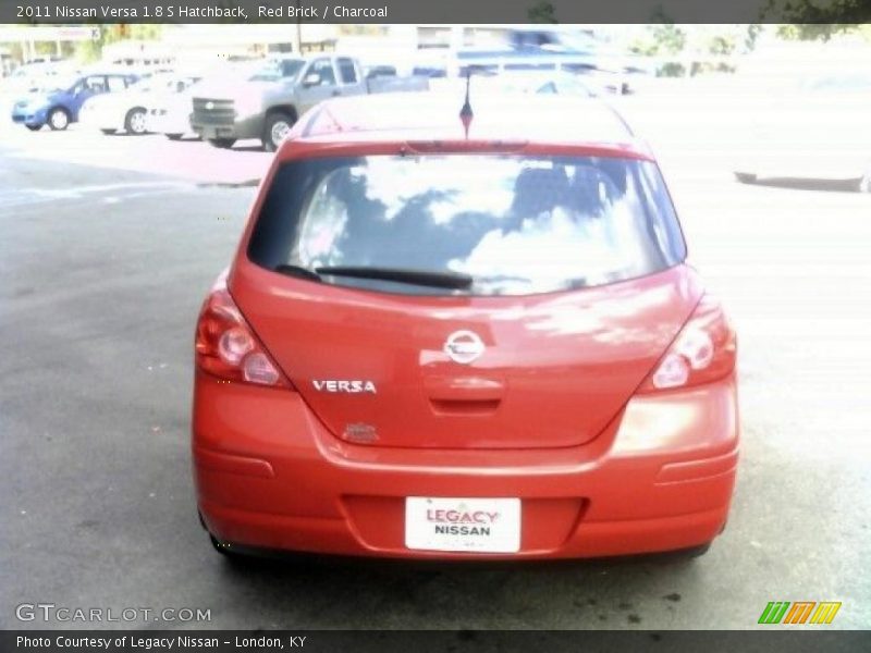Red Brick / Charcoal 2011 Nissan Versa 1.8 S Hatchback