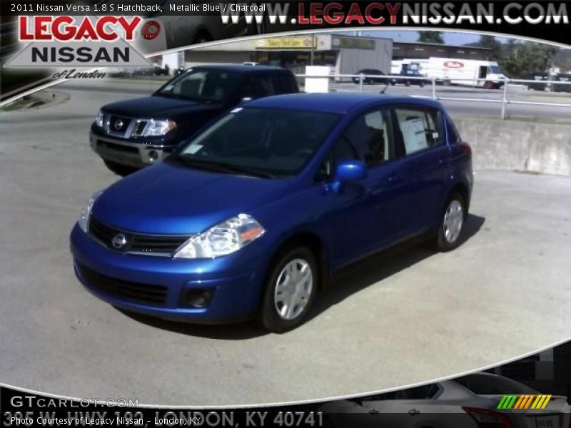 Metallic Blue / Charcoal 2011 Nissan Versa 1.8 S Hatchback