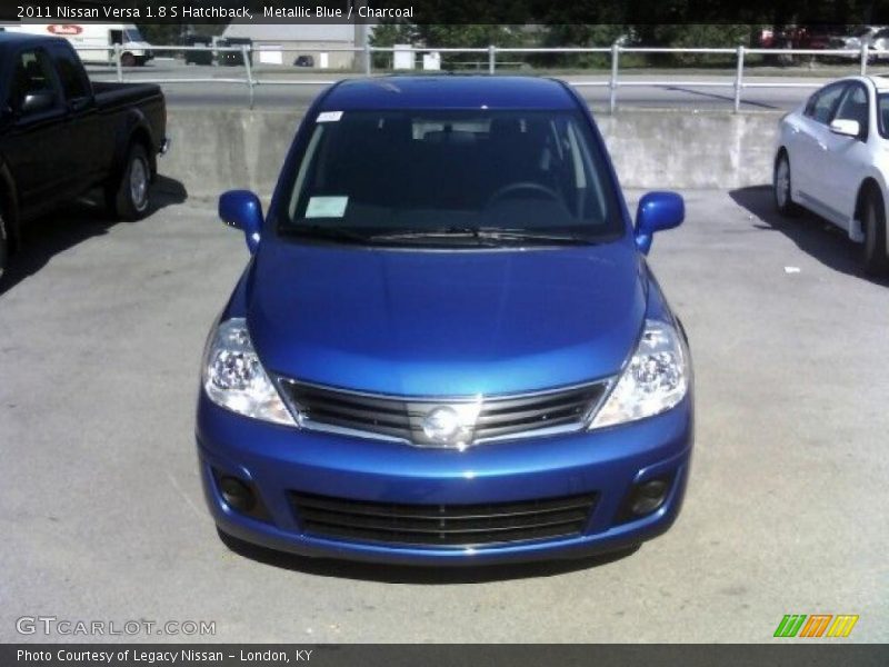 Metallic Blue / Charcoal 2011 Nissan Versa 1.8 S Hatchback