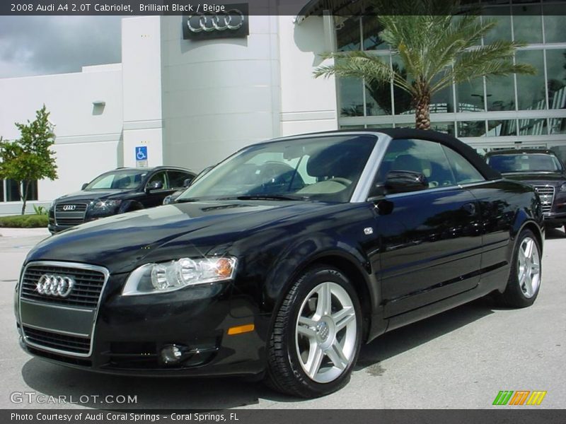 Brilliant Black / Beige 2008 Audi A4 2.0T Cabriolet