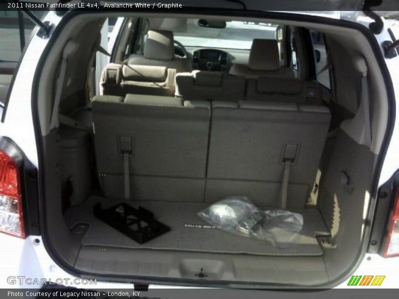 Avalanche White / Graphite 2011 Nissan Pathfinder LE 4x4