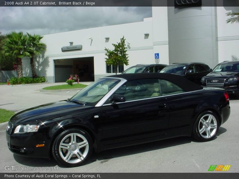 Brilliant Black / Beige 2008 Audi A4 2.0T Cabriolet